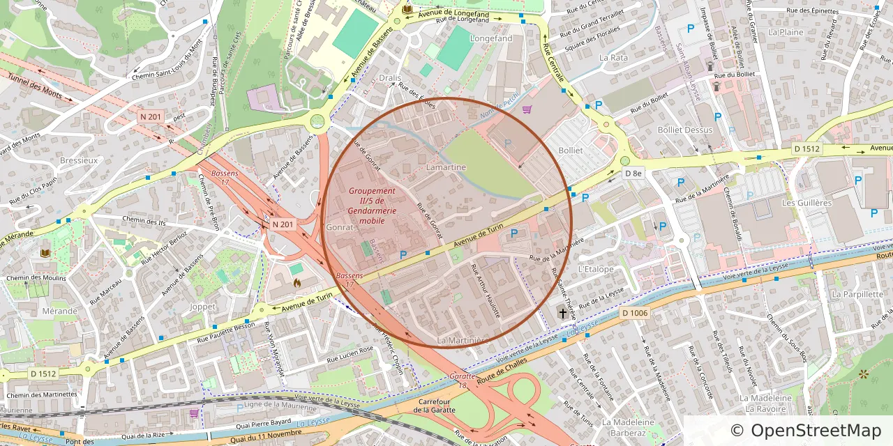 Carte : emplacement du logement à Bassens