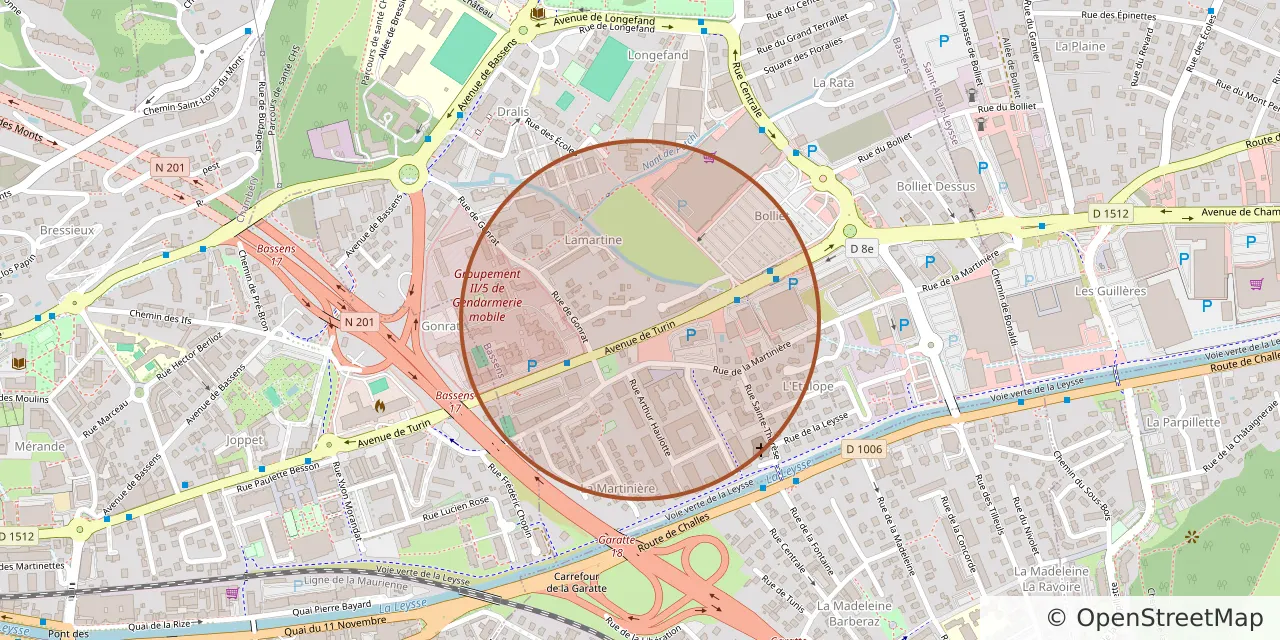 Carte : emplacement du logement à Bassens
